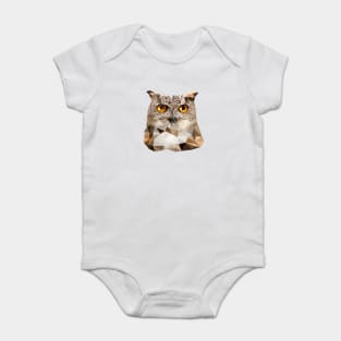 Polygonal Geometric owl Baby Bodysuit